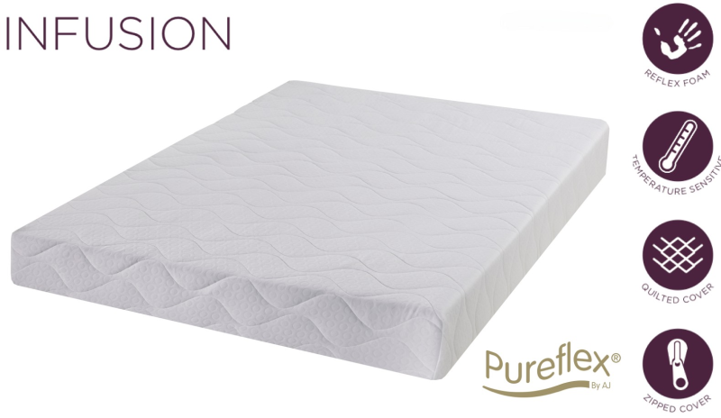 PureFlex Infusion Memory Mattress with memory foam and reflex base for personalised comfort and cooling