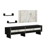Large-Modern-Marble-Pattern-TV-Cabinet-with-Back-Panel-Wall-Shelfs-BlackGold-296535496722-4 – product image