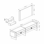 Large-Modern-Marble-Pattern-TV-Cabinet-with-Back-Panel-Wall-Shelfs-BlackGold-296535496722-6 – product image