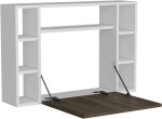 Omega-Wall-Mounted-Folding-Desk-With-Integrated-Bookcase-White-Walnut-297372647142-3 – product image