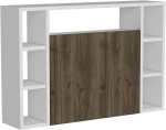 Omega-Wall-Mounted-Folding-Desk-With-Integrated-Bookcase-White-Walnut-297372647142-4 – product image
