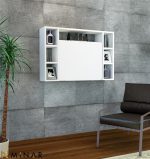 Omega-Wall-Mounted-Folding-Desk-With-Integrated-Bookcase-White-297265001803-2 – product image