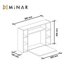 Omega-Wall-Mounted-Folding-Desk-With-Integrated-Bookcase-White-297265001803-3 – product image