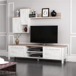 White-TV-Cabinet-With-Floating-ShelfWall-Unit-296564641973-2 – product image