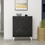 LEMI-MULTIPURPOSE-SHOE-CABINET-FINISHED-IN-BLACK-WHITE-CHROME-296660086304-2 – product image