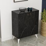 LEMI-MULTIPURPOSE-SHOE-CABINET-FINISHED-IN-BLACK-WHITE-CHROME-296660086304-6 – product image