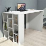 Modern-Computer-Desk-Study-Table-With-Bookshelves-Finished-in-White-297346482204 – product image