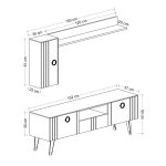 Monity-Black-and-Gold-TV-Cabinet-With-Floating-Shelf-Wall-Unit-296564642314-7 – product image
