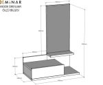 AYNALI-Wall-Mounted-Console-Dressing-Table-With-Mirror-White-297238340885-5 – product image