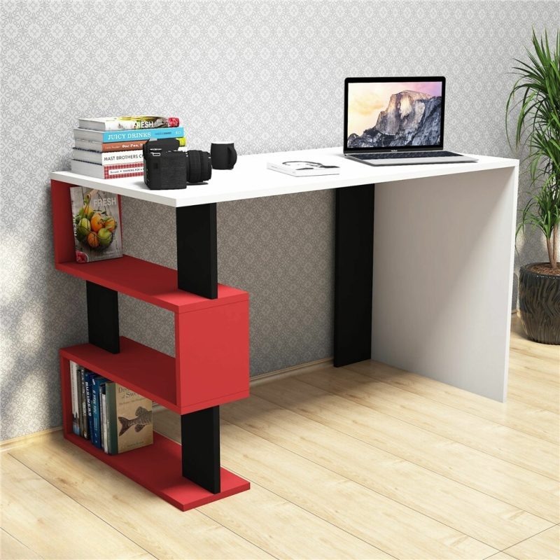 Snap-Computer-Desk-Study-Table-Shelves-Home-Office-Workstation-296579207305 – product image