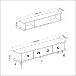 Large-Modern-Marble-Pattern-TV-Cabinet-with-Wall-Unit-Finished-in-BlackSilver-296564647916-5 – product image