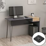 Candy-Modern-Retro-Home-Office-Desk-with-USB-Ports-Grey-297229260407-3 – product image