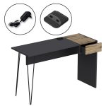 Candy-Modern-Retro-Home-Office-Desk-with-USB-Ports-Grey-297229260407-6 – product image