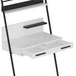 Hang-Wall-Mounted-Home-Office-Study-Desk-With-Floating-Shelve-White-Black-297229768767-6 – product image