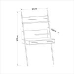 Hang-Wall-Mounted-Home-Office-Study-Desk-With-Floating-Shelve-White-Black-297229768767-7 – product image