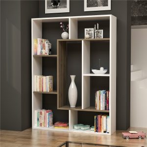 Liam-Bookcase-White-Walnut-296661344617 – product image