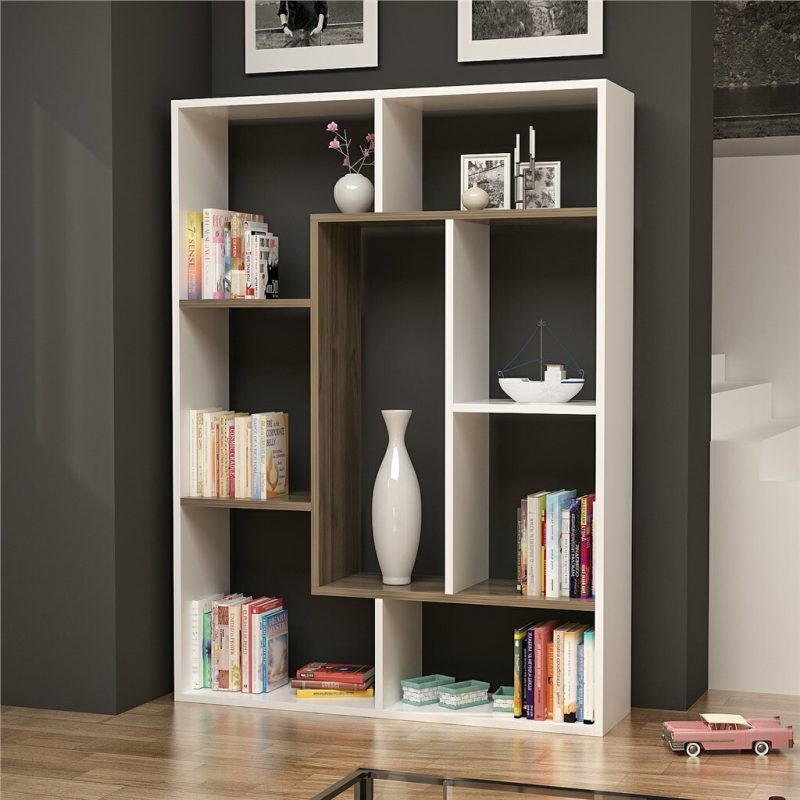 Liam-Bookcase-White-Walnut-296661344617 – product image