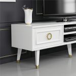 Modern-TV-Stand-150cm-High-Gloss-White-Gold-With-2-Wall-Panels-296985295387-3 – product image