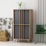 Retro-Modern-Tall-SideboardCabinet-Finished-in-Anthracite-Grey-296535229898-2 – product image