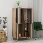 Retro-Modern-Tall-SideboardCabinet-Finished-in-Anthracite-Grey-296535229898-4 – product image