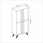 Retro-Modern-Tall-SideboardCabinet-Finished-in-Anthracite-Grey-296535229898-5 – product image