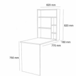 Magicbox-Folding-Wall-Mounted-Study-Desk-Table-WhiteIstanbul-Walnut-296729066219-4 – product image