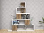 Pyramid-Bookcase-White-Walnut-296660447849-2 – product image
