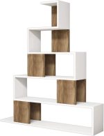 Pyramid-Bookcase-White-Walnut-296660447849-3 – product image